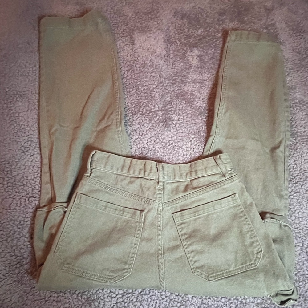 Pacsun Women's Stretch Dad Jeans – Cargo Style‎ – Size 26 – Army Green - Picture 5 of 9